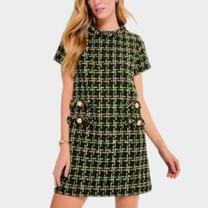 Tuckernuck Holly Tinsel Tweed Jackie Dress Sz M